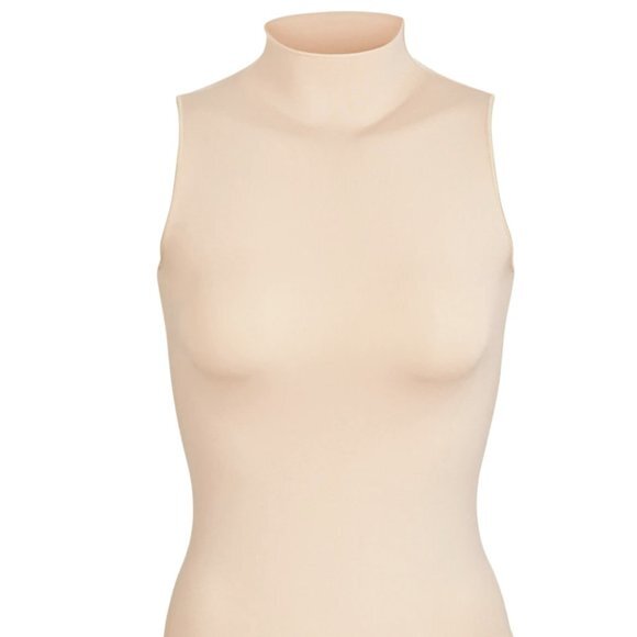 SKIMS Sleeveless Mock Neck Bodysuit SANDSTONE XXS - Picture 1 of 6